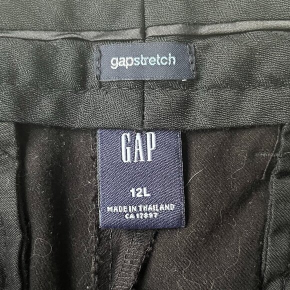 Gap Stretch Y2K mid-rise Chino Straight legs pants in Black size Tall 12L - Picture 8 of 8